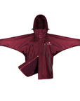 EQUIDRY women's waterproof short blouson style horse riding jacket in plum/plum