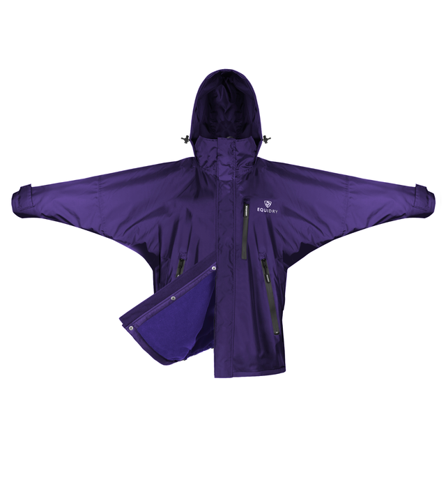 EQUIDRY | Child's Short Waterproof Horse Riding Jacket | Purple