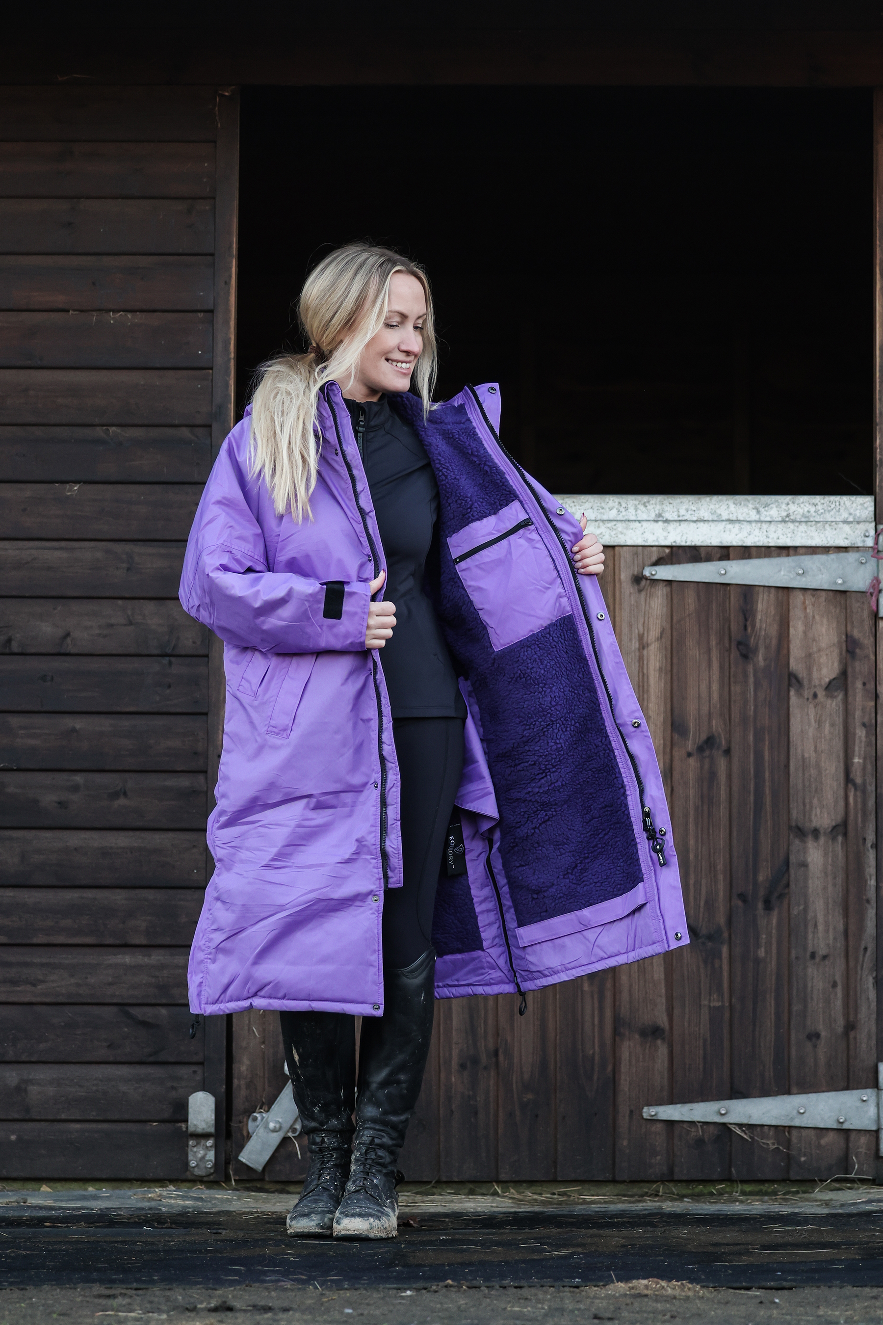 Evolution Women&#39;s | Thick Fleece | Fixed Hood | Violet/Purple