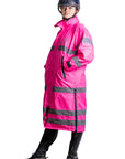 Pro Ride Women's | Thin Fleece | Stowaway Hood | Pink Reflective